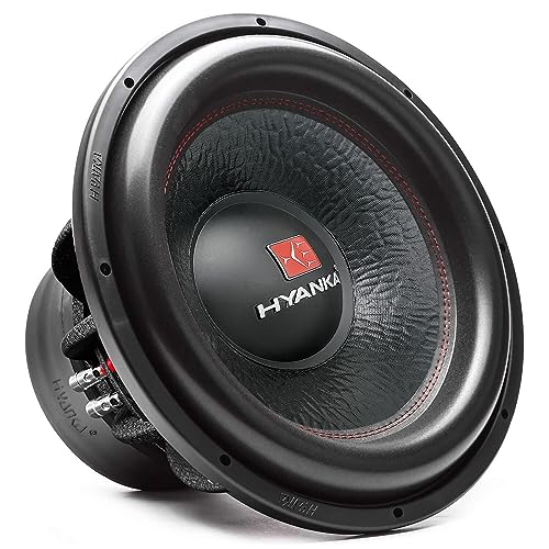 H YANKA BSF-15-4 15 Inch Subwoofer - 2000W MAX Power 15 Inch Paper Cone Subwoofer Car Audio, Black Aluminum Basket, 2.5“ Dual Voice Coil 4 Ohm Impedance 15 Subwoofer for Cars