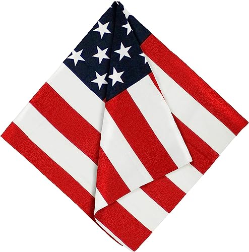 Tough Headwear American Flag Bandanas - 4th of July Bandana - US Flag Bandana - Patriotic Bandana - American Flag Handkerchief