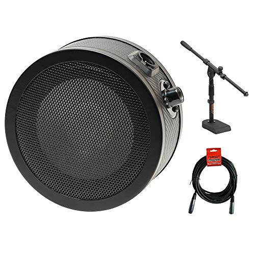 Yeegfeyn Solomon MiCS LoFReQ Dynamic Capture Mic (Black) with MS-5340 Kick Microphone Stand & XLR Cable Bundle