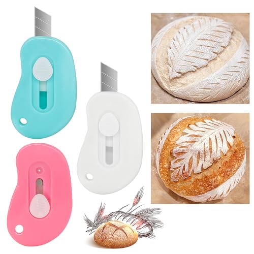 3PCS Bread Lame Dough Scoring Tool - Sourdough Lame Scoring Tool, Bread Dough Cutter Slashing Razor Tool,Slashing Tool Cutting Bread Scoring Tool for Sourdough Bread Baking - Scoring Patterns Booklet