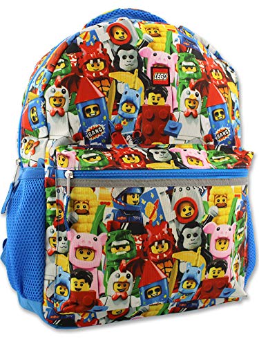 Lego Minifigures Boy's Girl's 16 Inch School Backpack (One Size, Lego Minifigures)