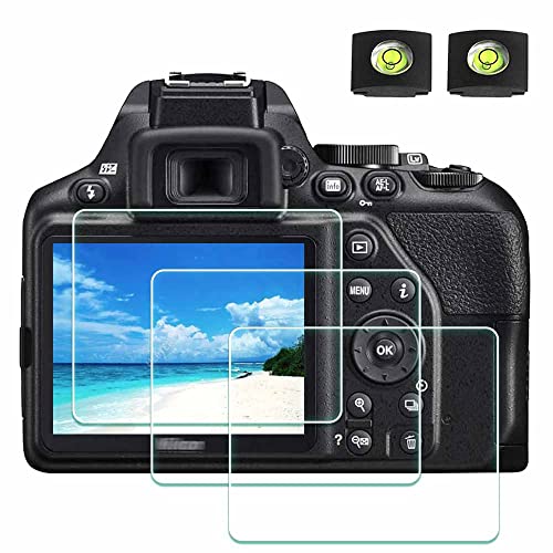 D3400 Screen Protector Appliable for Nikon D3500 D3400 D3300 D3200 D3100 DSLR Camera & Hot Shoe Cover,[2+3Pack] ULBTER 9H Hardness Tempered Glass Anti-Scrach Anti-Fingerprint Anti-Bubble Anti-Water