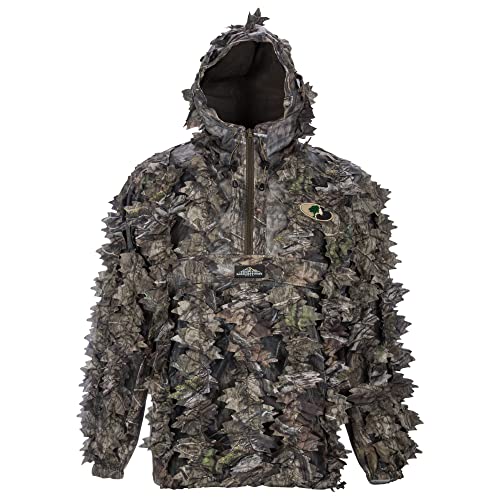 North Mountain Gear MOSSY OAK Mens Camouflage 3D Leafy Hunting Jacket (Medium_Large, Country DNA 1/2 Zip With Hood)