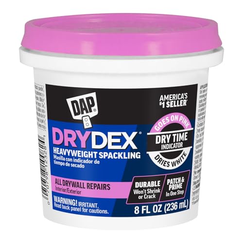 DAP 7079812328 DryDex Dry Time Indicator Spackling, Pink/White, 8 Fl Oz