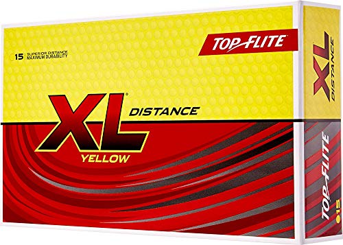 Top Flite 2019 XL Distance Yellow Golf Balls – 15 Pack