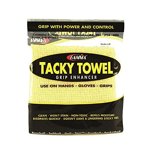 Gamma Tacky Towel Grip Traction Enhancer - Ideal for Tennis, Golf, Baseball, Football, Softball, or Basketball 8.00' x 5.00'