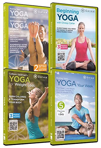 Yoga Core Cross Train / Beginning Yoga / Yoga for Weight Loss / Yoga for Your Week (4-Pack)