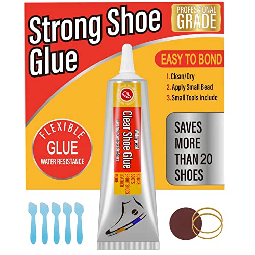 Shoe Glue Sole Repair Adhesive, Evatage Waterproof Shoe Repair Glue Kit with Shoe Fix Glue for Sneakers Boots Leather Handbags Fix Soles Heels Repair