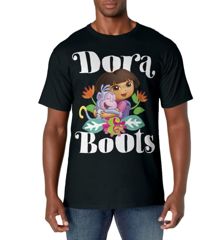 Dora the Explorer Dora and Boots Hugging Portrait T-Shirt