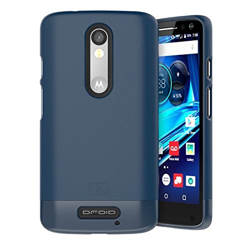 Encased SlimShield Protective Hard Case for Motorola DROID Turbo 2 (Deep Blue)