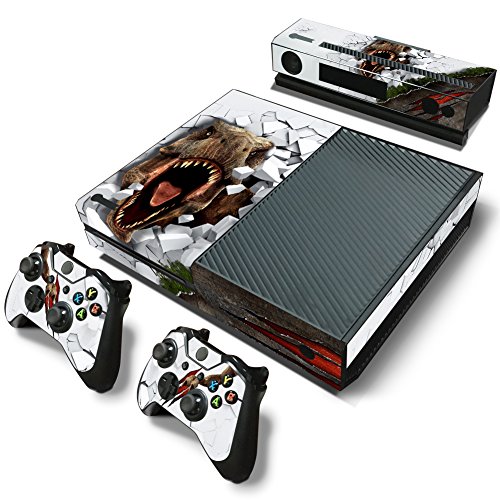 X1 Skin Decal Skin Sticker Dinosaur T-Rex Custom Design + 2 Controller & Kinect Skins Set