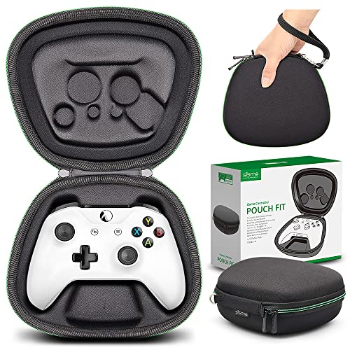 sisma Travel Case Compatible with Official Xbox One X or One S Wireless Controller, Game Controller Holder Hard Shell Protective Cover Storage Case Home Safekeeping Carrying Bag, Black