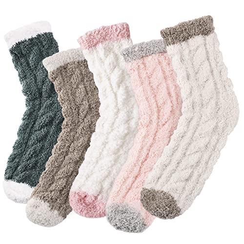 Fuzzy Socks for Women - Womens Fuzzy Socks Fluffy Cozy Socks Warm Socks for Women Slipper Socks Soft Comfy Sleeping Socks