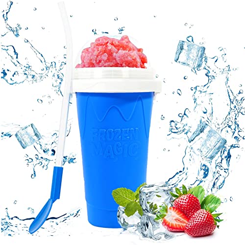 Slushie Maker Cup,Slushy Maker Magic Squeeze Cup Cooling Maker Cup Freeze Mug Milkshake Smoothie Mug,Portable Squeeze Ice Cup for Family