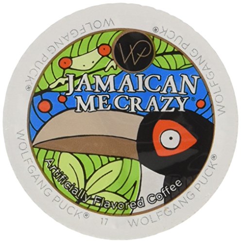 Wolfgang Puck Coffee Jamaican Me Crazy Flavored Coffee Single Serve Cups for Keurig, 24 Count (060731740002)
