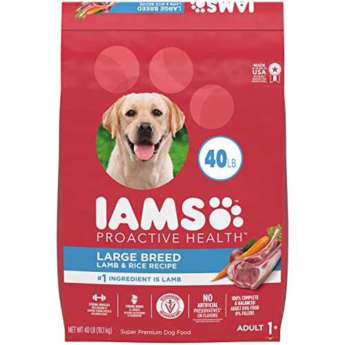 Iams Large Breed Adult Dry Dog Food Lamb & Rice Recipe, 40 lb. Bag