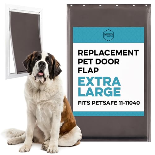 Evergreen Pet Supplies Extra Large Replacement Dog Door Flap - Fits Petsafe PAC 11-11040 - Flexible Doggy Door Flap for Small, Medium, and Large Dogs and Cats - Weather Resistant and Easy to Install