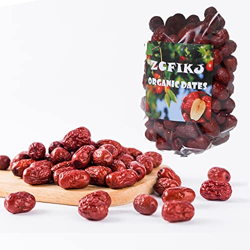 Jujube Date,Chinese Red Jujube Dates,Dried Red Date Jujubes 18 oz Organic Jujube All-Natural Non-GMO Red Dates 500g Healthy Dried Fruit