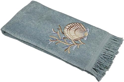 Avanti Linens - Fingertip Towel, Soft & Absorbent Cotton (Sand Shells Collection) 18.00' x 11.00'