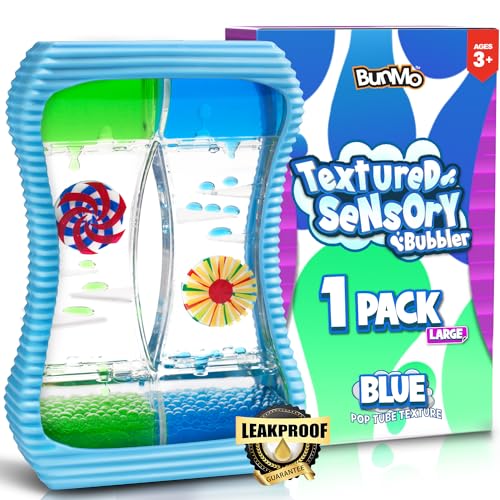 BUNMO XL Liquid Motion Bubbler with Sensory Texture | Liquid Motion Sensory Toys for Autism, Calming & Sensory Exploration | Kid Sensory Bottles Tubes