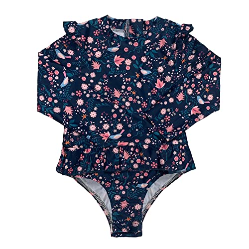 Seizesoul Toddlers and Baby Girls' One Pieces Long Sleeve Swimsuit UPF 50+ Sun Protection Rash Guard