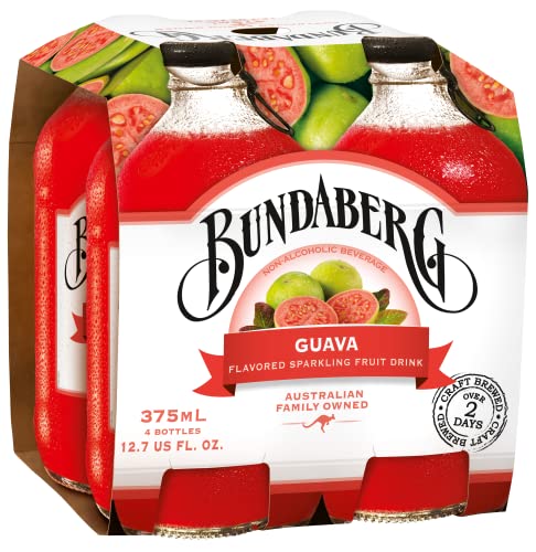 Bundaberg Sparkling Fruit Drink, Guava, 12.7 fl oz, 4 Count