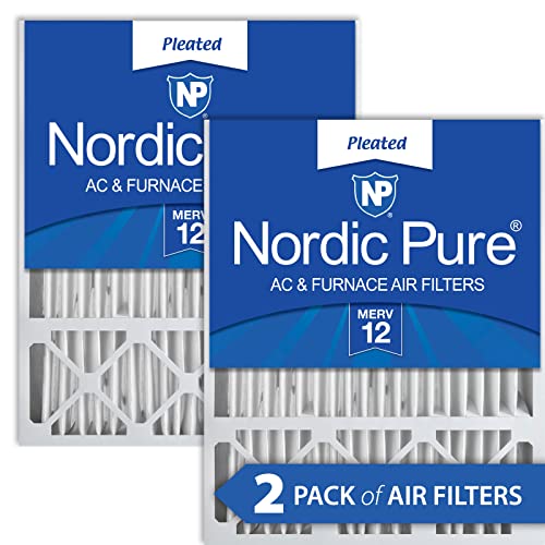 Nordic Pure 16x25x5 (15_3/4 x 24_3/4 x 4_3/8) Honeywell/Lennox Replacement MERV 12 Air Filters 2 Pack