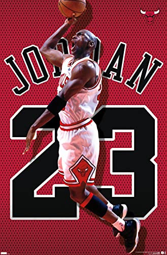 Trends International Michael Jordan - Jersey Wall Poster, 22.375' x 34', Unframed Version