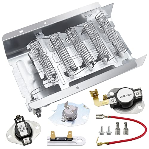 279838 W10724237 Dryer Heating Element Kit for Whirlpool Ken-more Maytag Dryer - 3977767 3392519 Thermostat Fuse & 3387134 397793 Thermostat - Replaces PS334313 AP3094254 4531017 MEDX655dW1 WED4815EW1