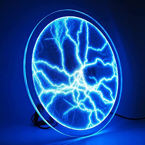 CENAP LED Plasma Disk, 12 Inch Flashmen Plasma Disc Science Toy, Portable Colourful Led Club Decor Sensor Lighting Plate with Touch Response, for Party Show and Home Decor