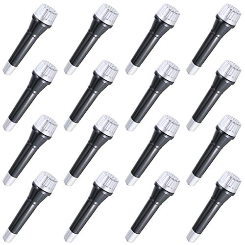 Nexxxi 16 Pack Plastic Microphones Bulk, Toy Microphone Set Birthday Party Favors - Stage Prop for Girls and Boys, 5.5 Inches Tall