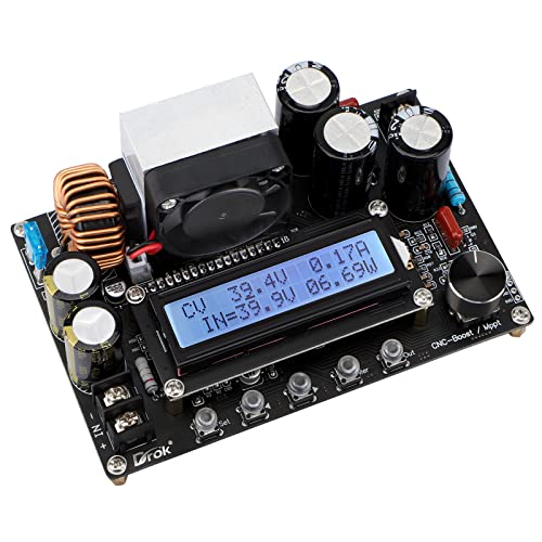 DROK DC Boost Converter, CNC 10V-65V to 12V-120V DC to DC 12V 24V 36V 48V 12A 800W Adjustable Power Supply Voltage Regulator Module, Solar Panel MPPT Charging, with Cooling Fan