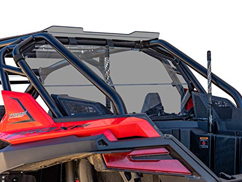SuperATV Heavy Duty Dark Tinted Rear Windshield for 2020-2021 Polaris RZR PRO XP 4 (4 Seater) | Made in USA | Eliminates suction from front windshield!