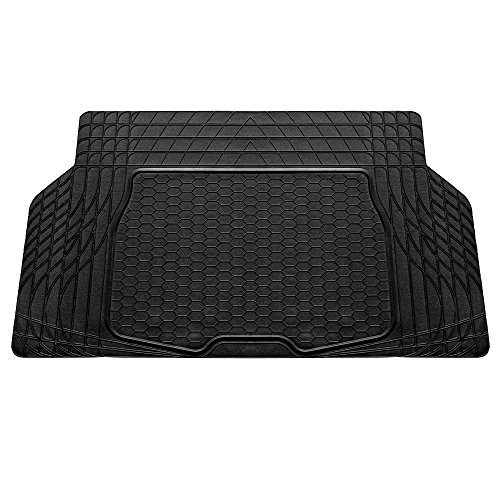FH Group ClimaProof for all weather protection Universal Fit Black Cargo Mats fits most Cars, SUVs, and Trucks (Semi Custom Trimmable Vinyl, 55” x 32) Black