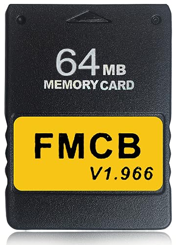 Hyamass Upgraded FMCB Free McBoot v1.966 External Program Card 64MB Memory Card for Sony Playstation 2 PS2,Just Plug and Play, Help You to Start Games on Hard Disk or USB Disk