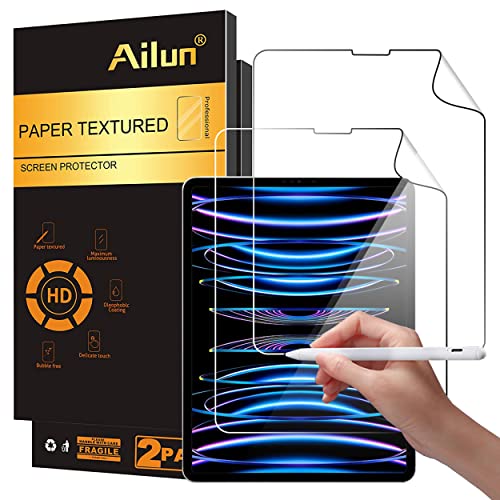 Ailun Paper Textured Screen Protector for iPad Air 4/5 Generation[10.9 Inch,2022 5th &2020 4th Gen],iPad Pro 11 Inch[2022&2021&2020&2018 Release] 2Pack Draw and Sketch Like on Papertouch Anti Glare