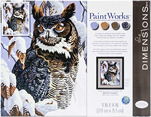 Dimensions 91476 Works Paint by Number Kit 11'X14'-Winter Watch