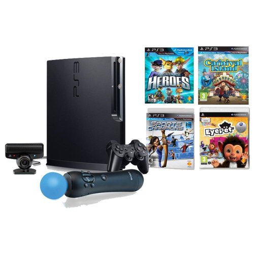 Sony PS3 Sports Champions Move System Bundle w/ Heroes and Carnival Island