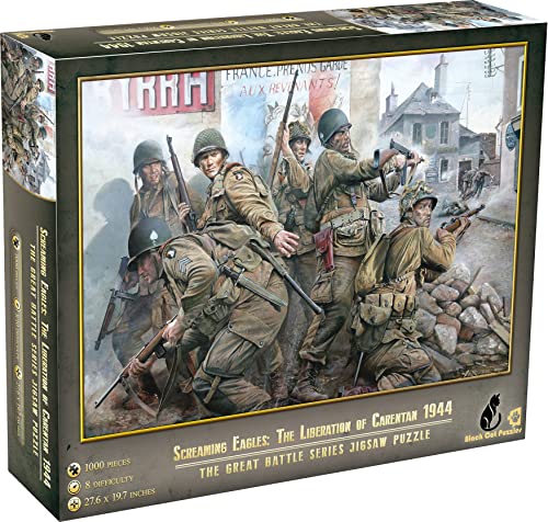 Mchezo Screaming Eagles: The Liberation of Carentan 1944 Puzzle, 1000-Piece Jigsaw Puzzle, World War II