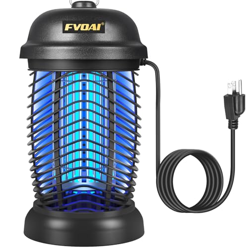 FVOAI Bug Zapper Outdoor, Electronic Mosquito Zapper Fly Zapper for Outdoor and Indoor (Black)