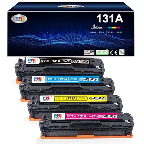 4 Pack Replacement for HP 131A 131X Toner Cartridges for Laserjet Pro 200 Color M251nw MFP M276nw M251n M276n Printer Ink CF210X CF211A CF212A CF213A (Black,Cyan, Magenta, Yellow)