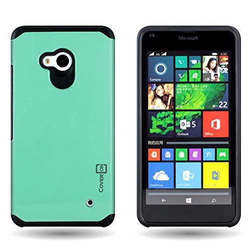 Lumia 640 Case, CoverON [Slim Guard Series] Shockproof Protective Tough Phone Cover Case for Microsoft Lumia 640 - Teal & Black