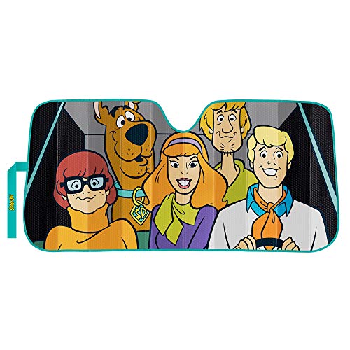Plasticolor 003951R01 Warner Bros. Scooby-Doo Group Accordian Sunshade for Car Truck SUV, Silver