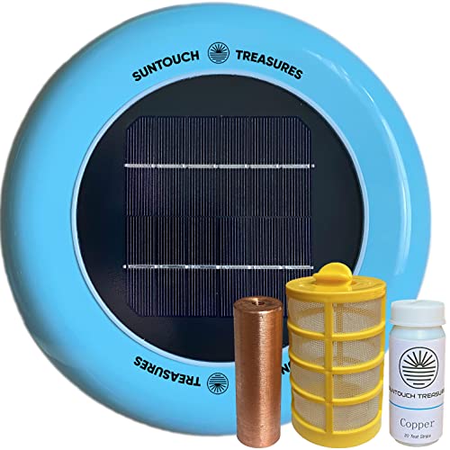 SUNTOUCH TREASURES Solar Pool Maid Ionizer - Floating Water Cleaner and Purifier Keeps Water Clear, Kill Algae in Pool, 85% Less Chlorine, Compatible with Fresh and Salt Water Pools & Spas