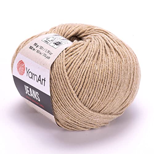 Yarn ArtYarnart Jeans Yarn, Amigurumi Cotton Yarn, Cotton Yarn Crocheting, Knitting Yarn, amigurumi Cotton Yarn, Turkish Yarn, 55% Cotton – 45% PAC (Poliacrylic) Color (48)