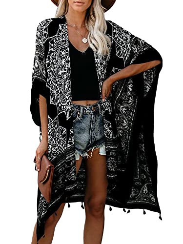 Breezy Lane Kimonos for Women Swimsuit Coverup Bohemian Kimono Cardigans Beach Bathing Suit Cover Up Summer Vacation