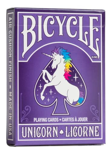 Bicycle Unicorn Playing Cards, Standard Index, Poker Cards, Premium Playing Cards, Unicorn Cards, Unique Playing Cards, 1 Deck