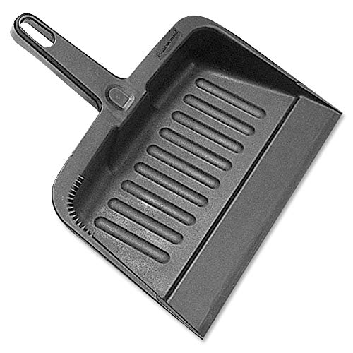 Rubbermaid Commercial Products 12.25' Heavy-Duty Dust Pan, Charcoal, for Industrial/Professional Debris Collection & Home/Household Cleaning