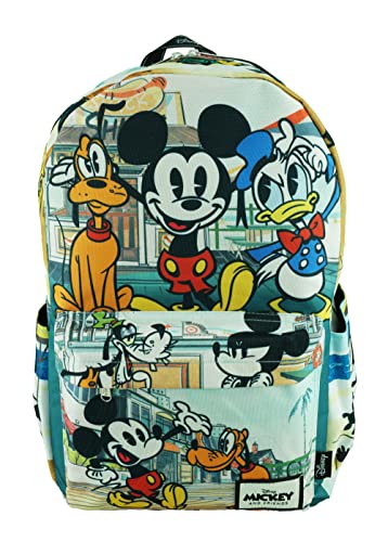 Disney Mickey Mouse Wondapop Deluxe Oversize Print Large 16' Backpack with Laptop Compartment - A19757