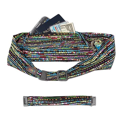 BANDI Plus Size Pocketed Belt with Extender - Secure Your Essentials On-The-Go - Waist Pack for Travel, Running, and Outdoor Activities - Running Belt Fits Phone, Passport, Keys, and Medical Devices